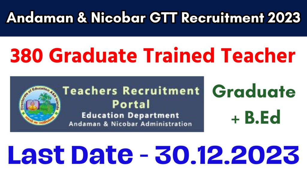 Andaman & Nicobar TGT Recruitment 2023