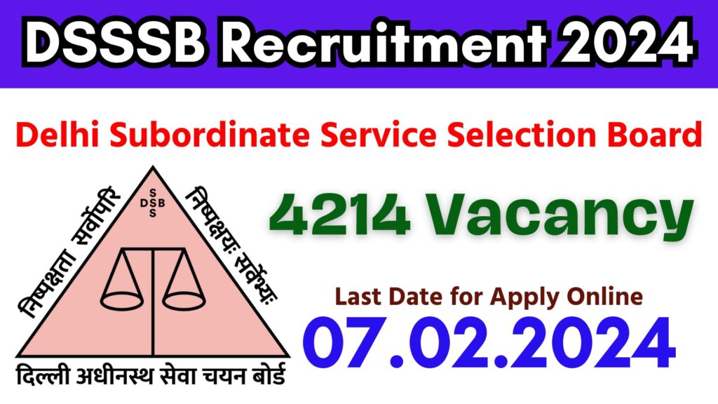 DSSSB Recruitment 2024