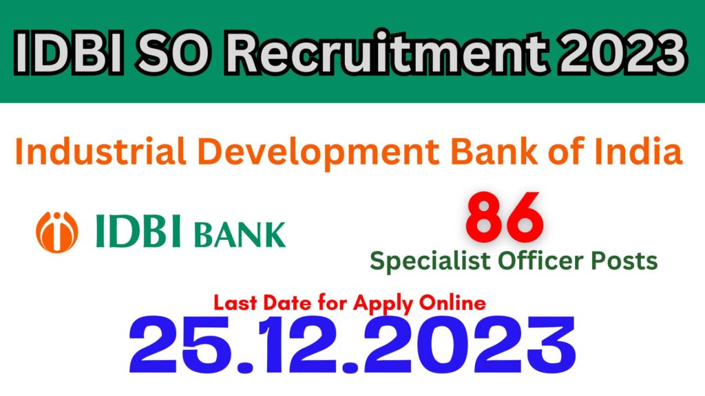 IDBI SO Recruitment 2023