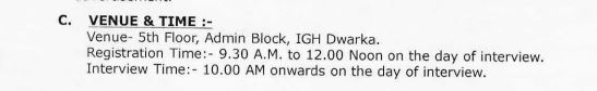 IGH Hospital Delhi Recruitment 2023-24 Address