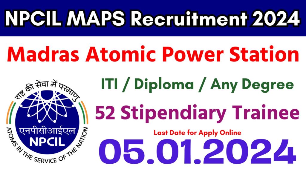 NPCIL MAPS Recruitment 2024