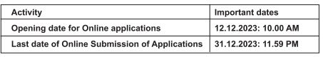 NTPC Important Dates