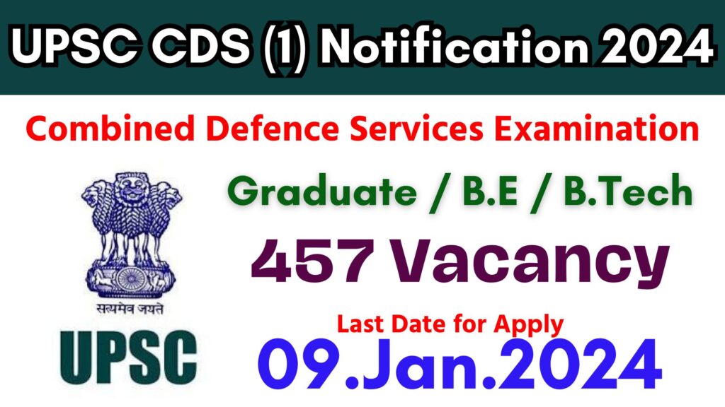 UPSC CDS (1) Notification 2024