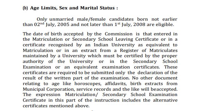 UPSC NDA (1) 2024 Notification Age Limit