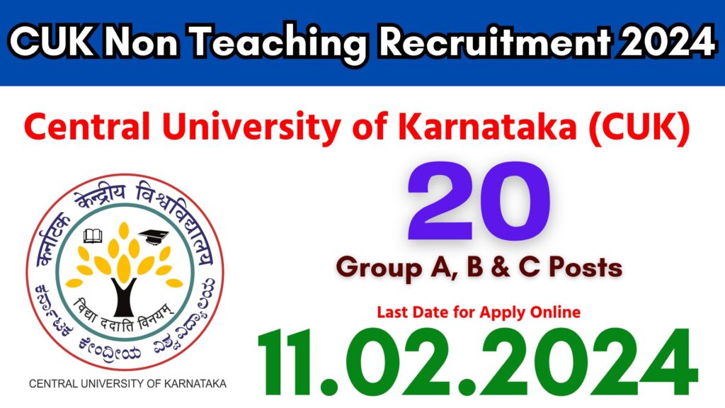 CUK Non Teaching Recruitment 2024
