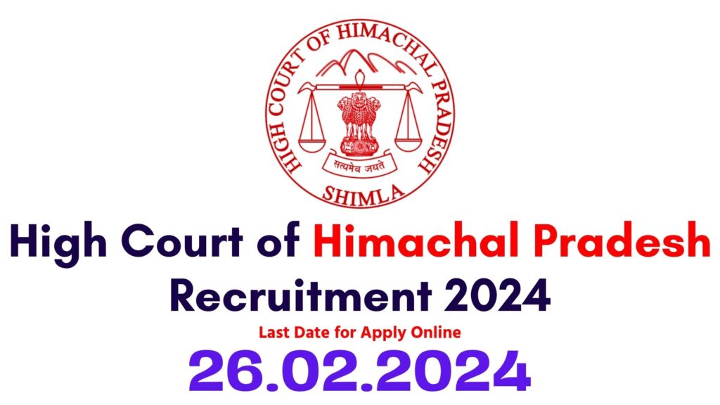 HP High Court Vacancy 2024