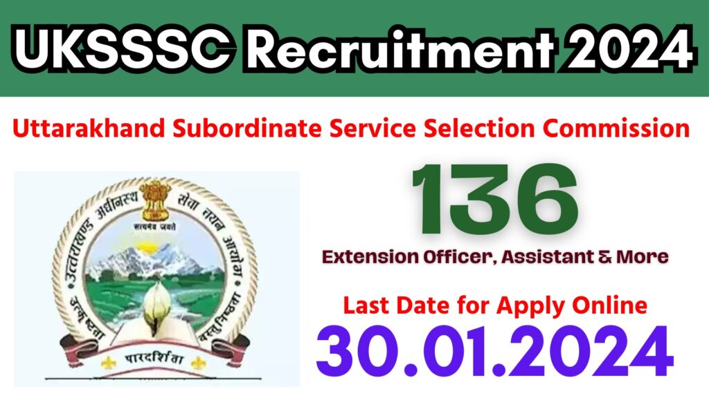 UKSSSC Recruitment 2024
