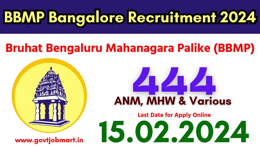 BBMP Bangalore Recruitment 2024