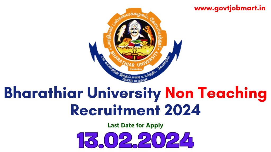 Bharathiar University Recruitment 2024