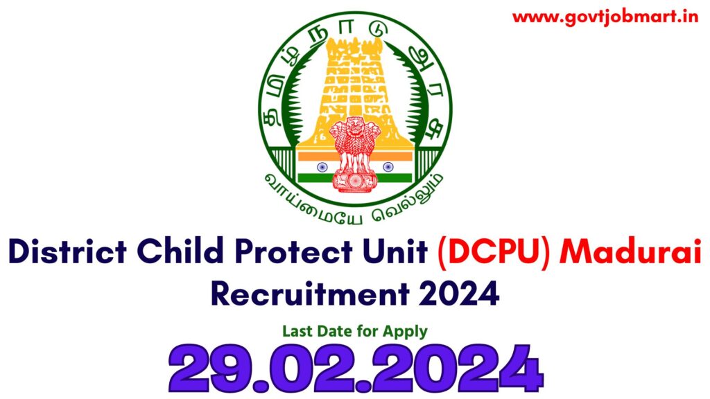 DCPU Madurai Recruitment 2024