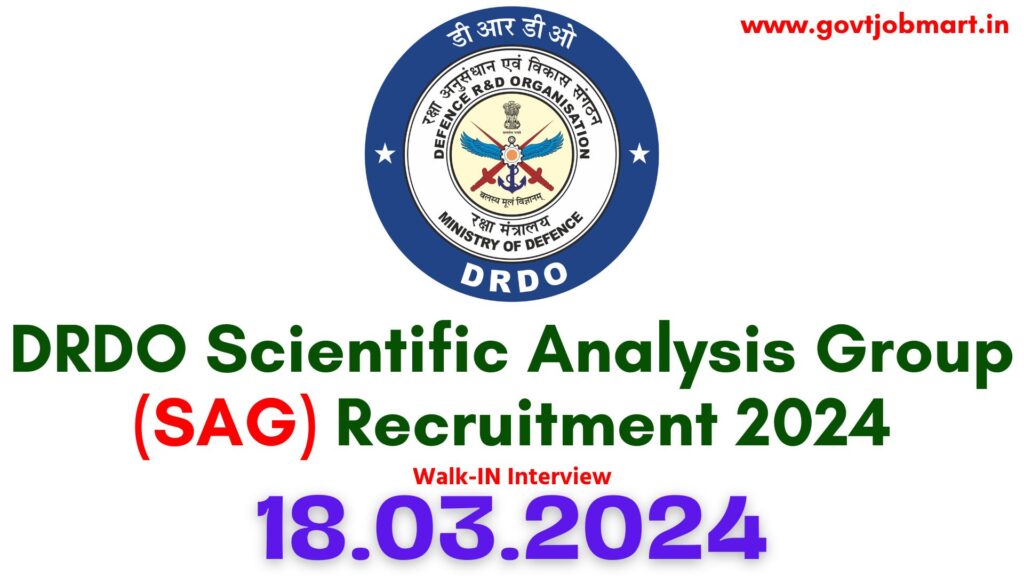 DRDO Scientific Analysis Group Recruitment 2024