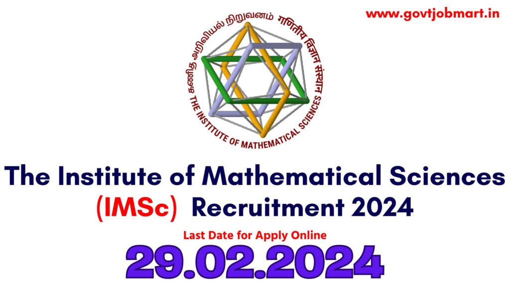 IMSC Chennai Recruitment 2024