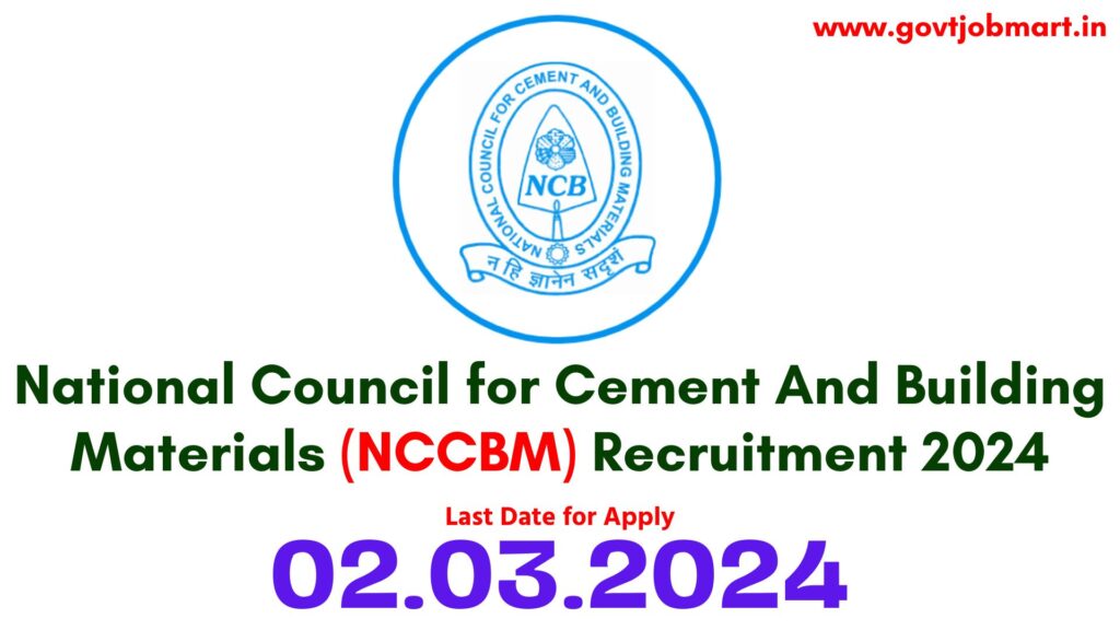 NCCBM Ballabgarh Recruitment 2024