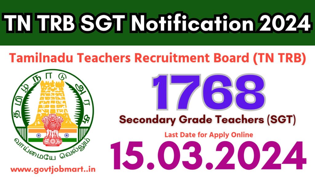 TN TRB SGT Notification 2024