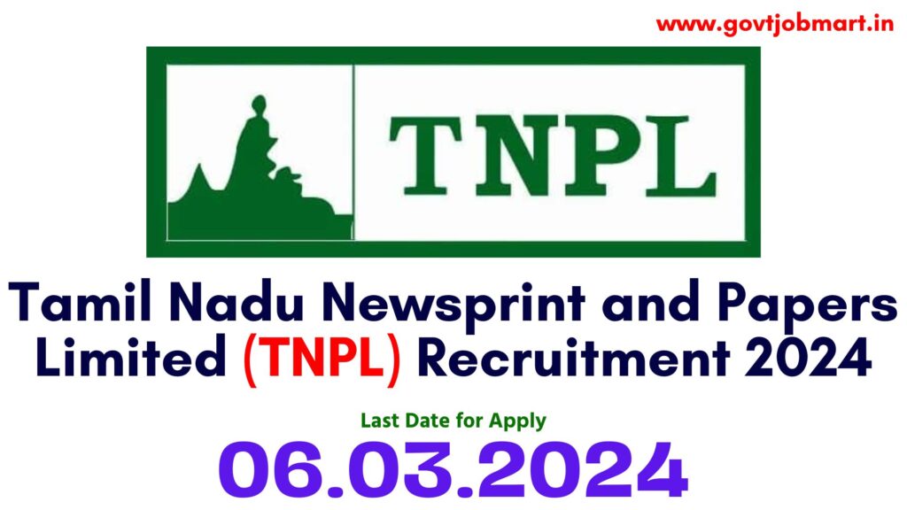 TNPL School Society Recruitment 2024