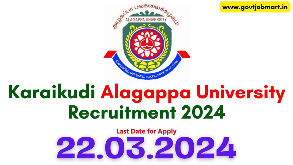 Alagappa University Recruitment 2024