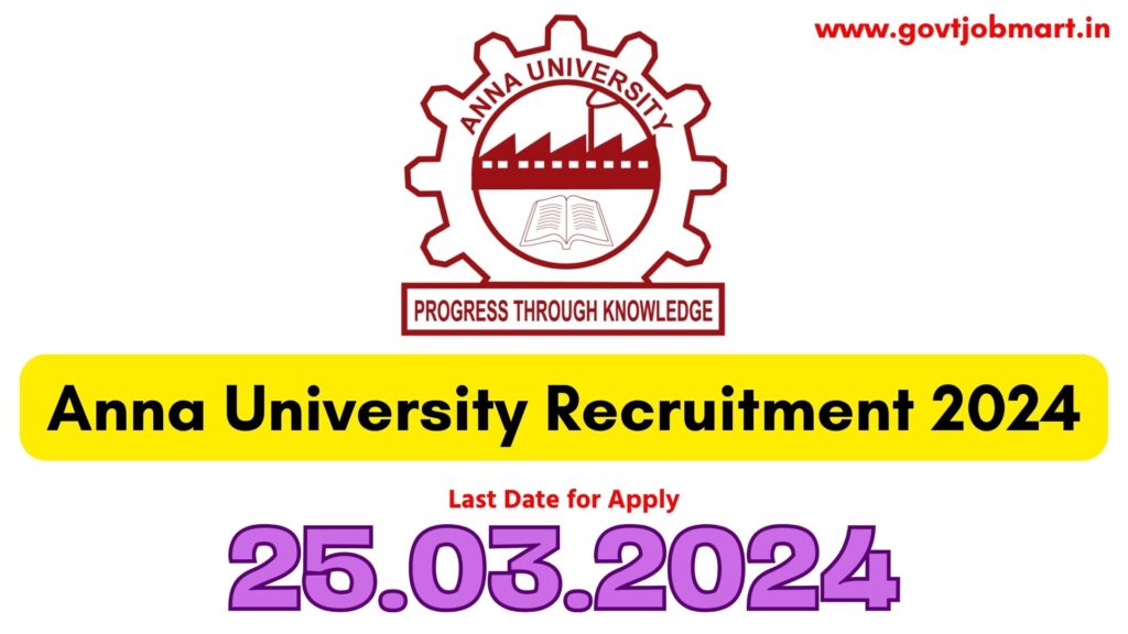 Anna University Recruitment 2024