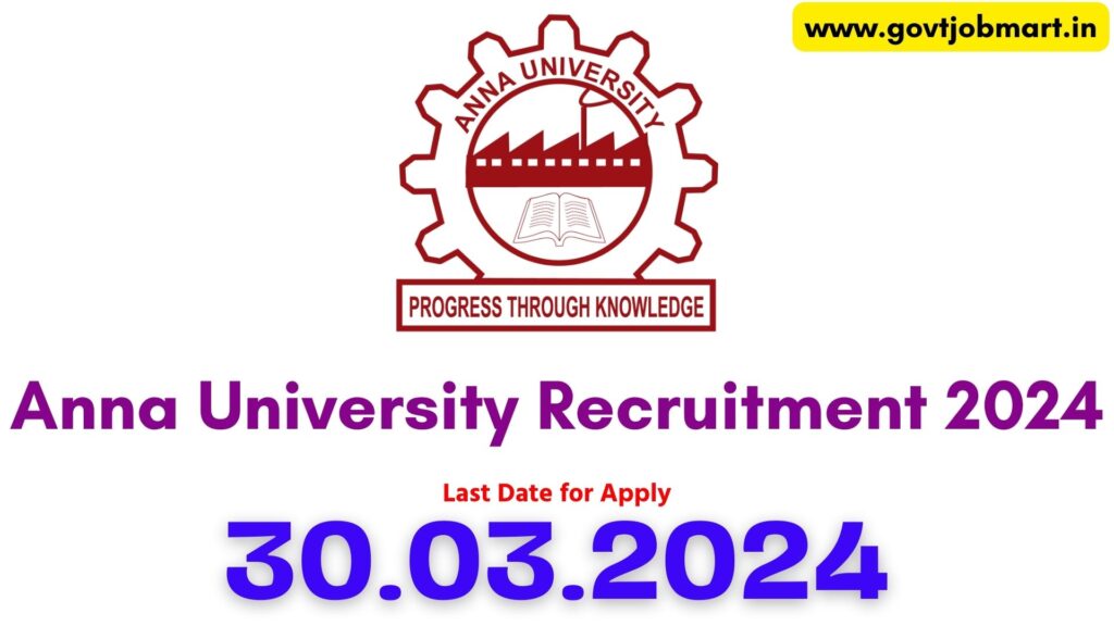 Anna University Recruitment 2024