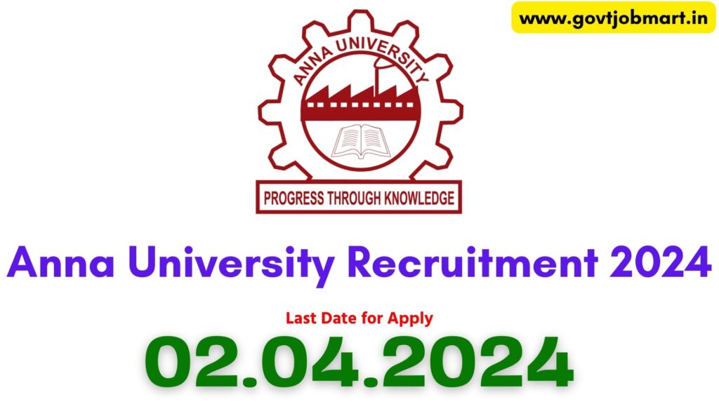 Anna University Research Assistant Recruitment 2024