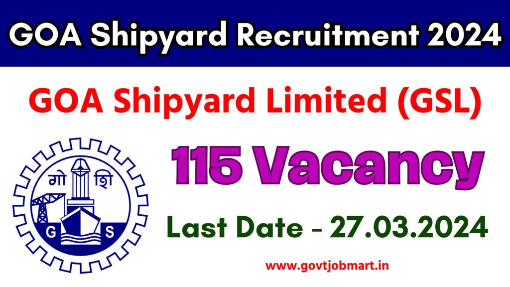 GOA Shipyard Recruitment 2024