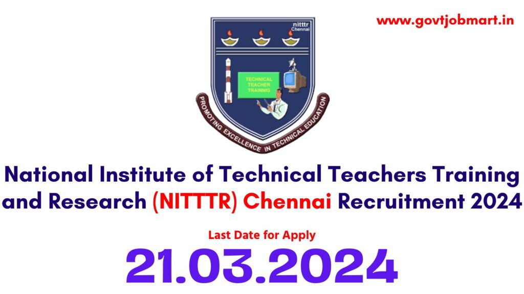 NITTTR Chennai Recruitment 2024