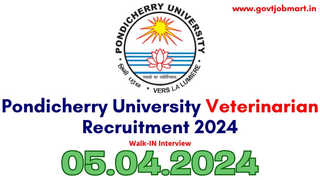 Pondicherry University Recruitment 2024