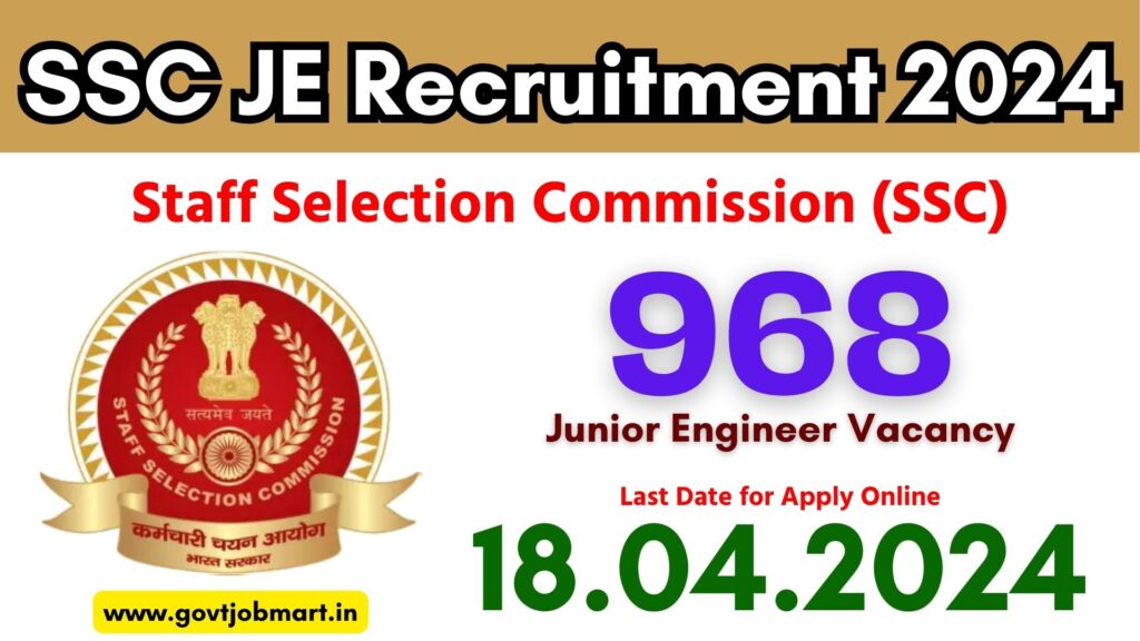 SSC Junior Engineer Recruitment 2024
