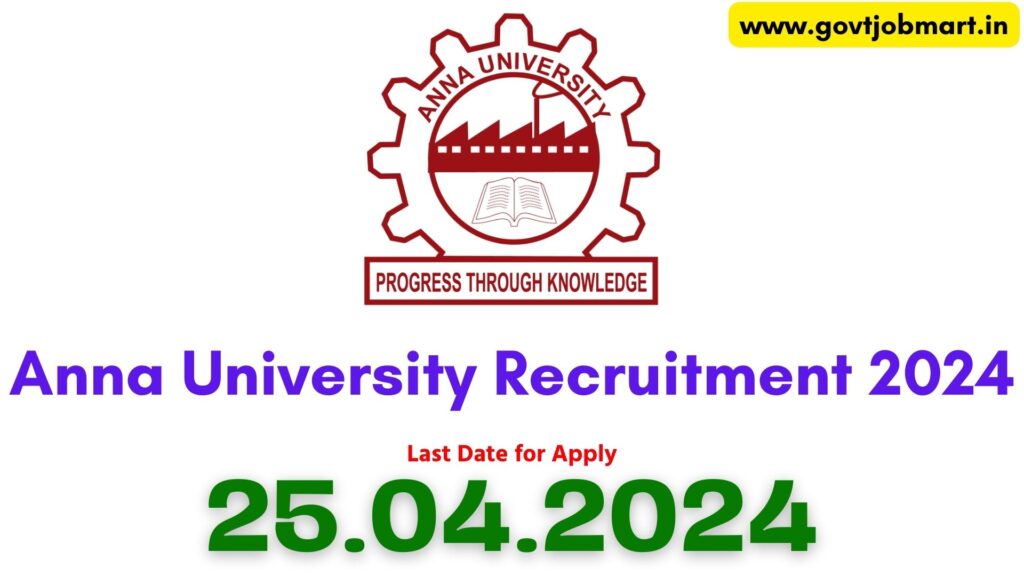 Anna University Recruitment 2024