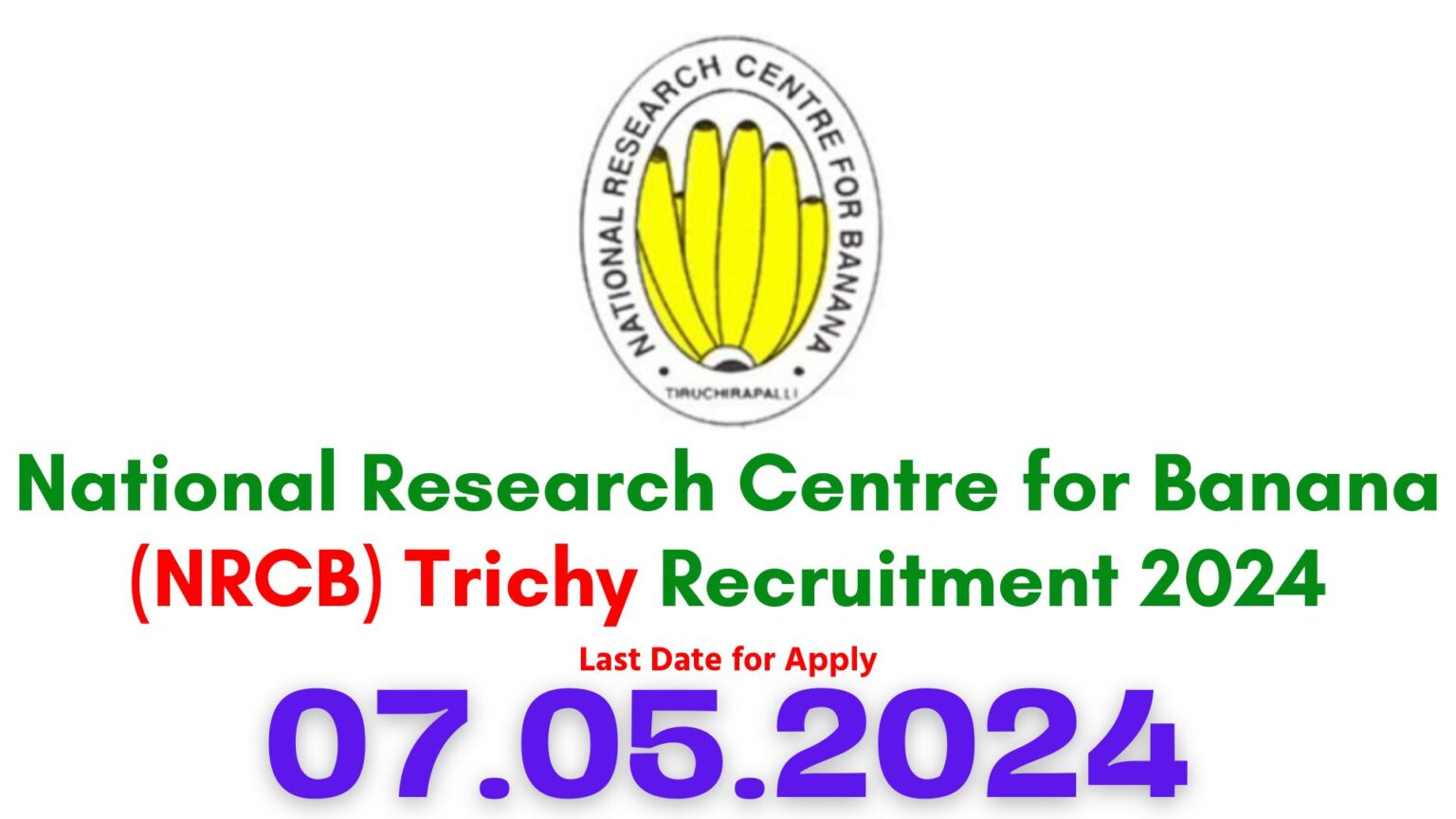treechy Images High Quality Grahic NRCB Trichy Job Vacancy 2024; JRF & Young Professionals – Apply Now ...