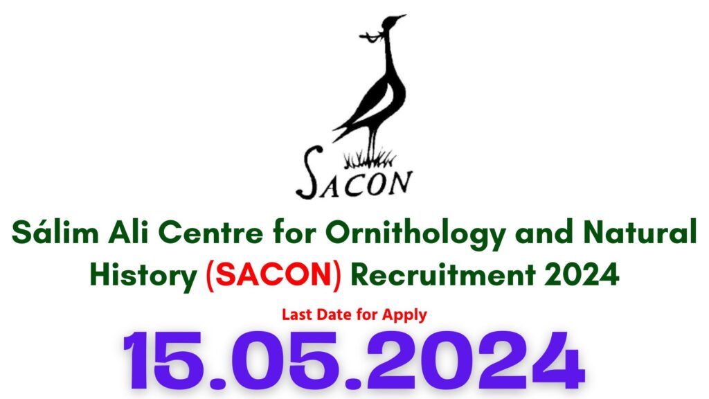 SACON Coimbatore Recruitment 2024