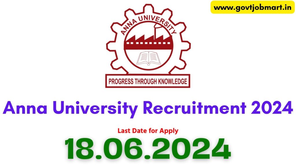 Anna University Non Teaching Recruitment 2024