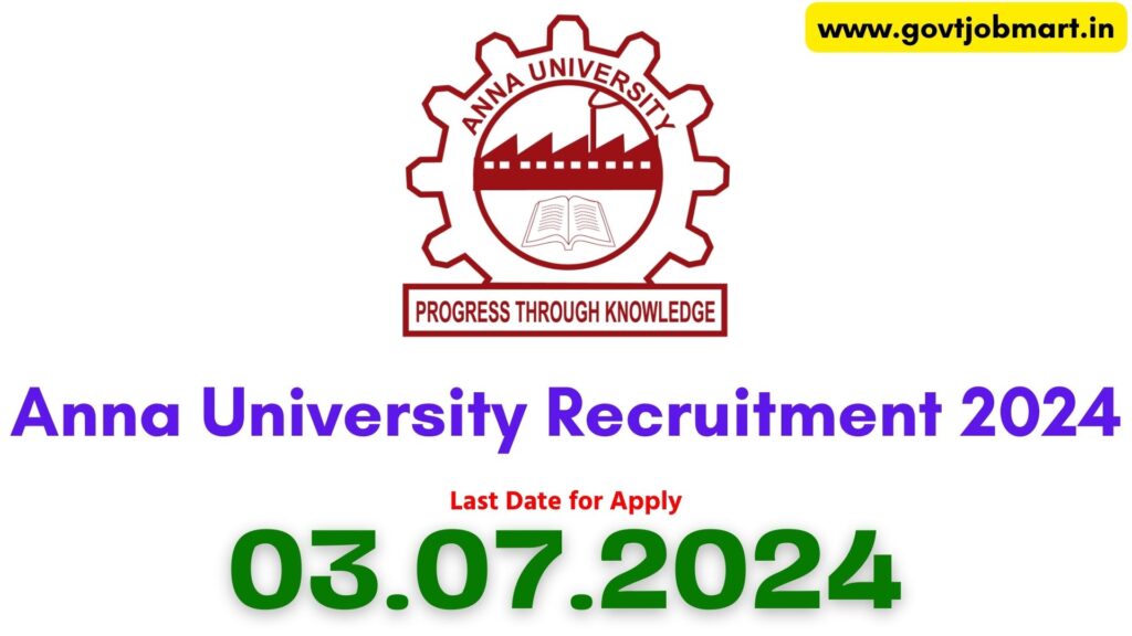 Anna University Non Teaching Recruitment 2024