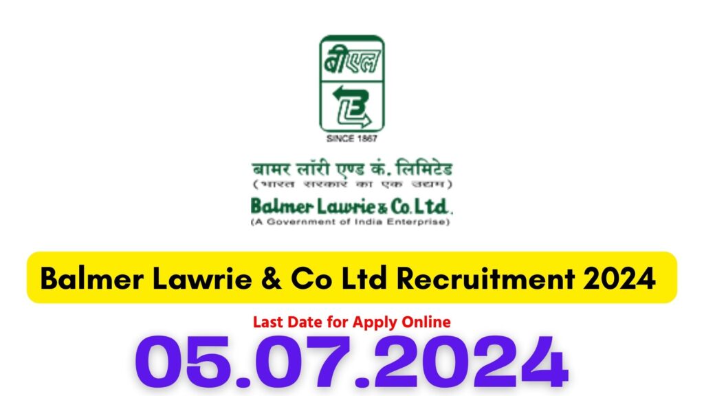 Balmer Lawrie Recruitment 2024