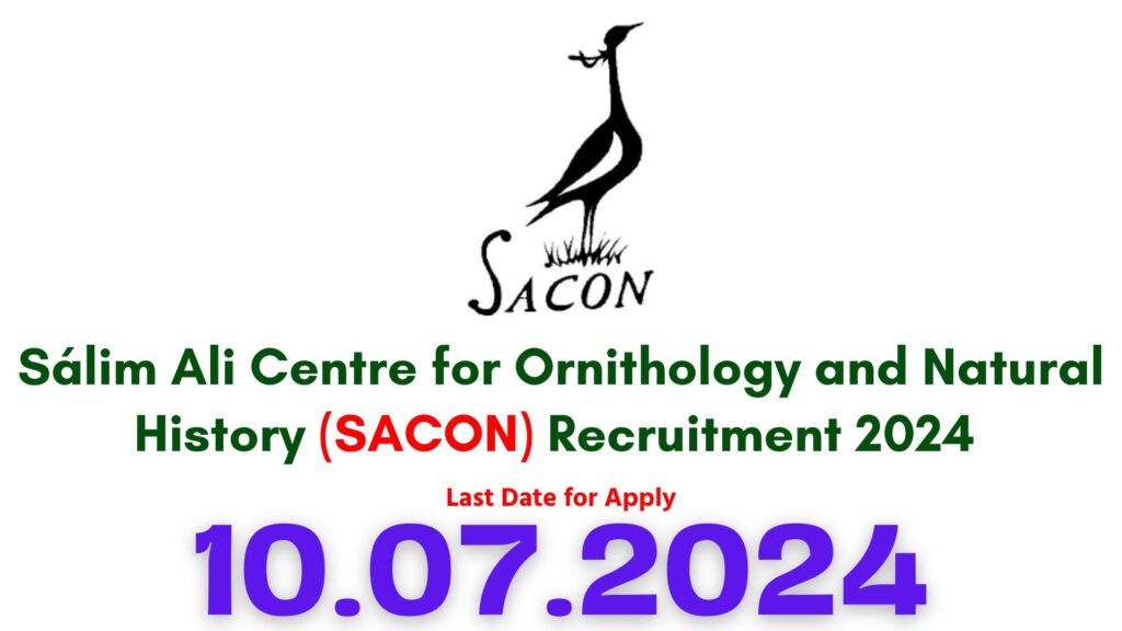 SACON Coimbatore Recruitment 2024