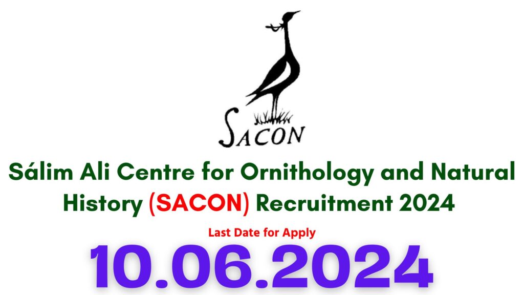 SACON Coimbatore Recruitment 2024