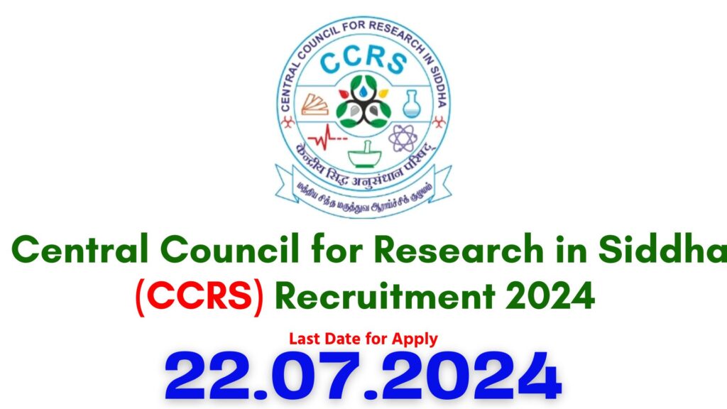 CCRS Chennai Recruitment 2024