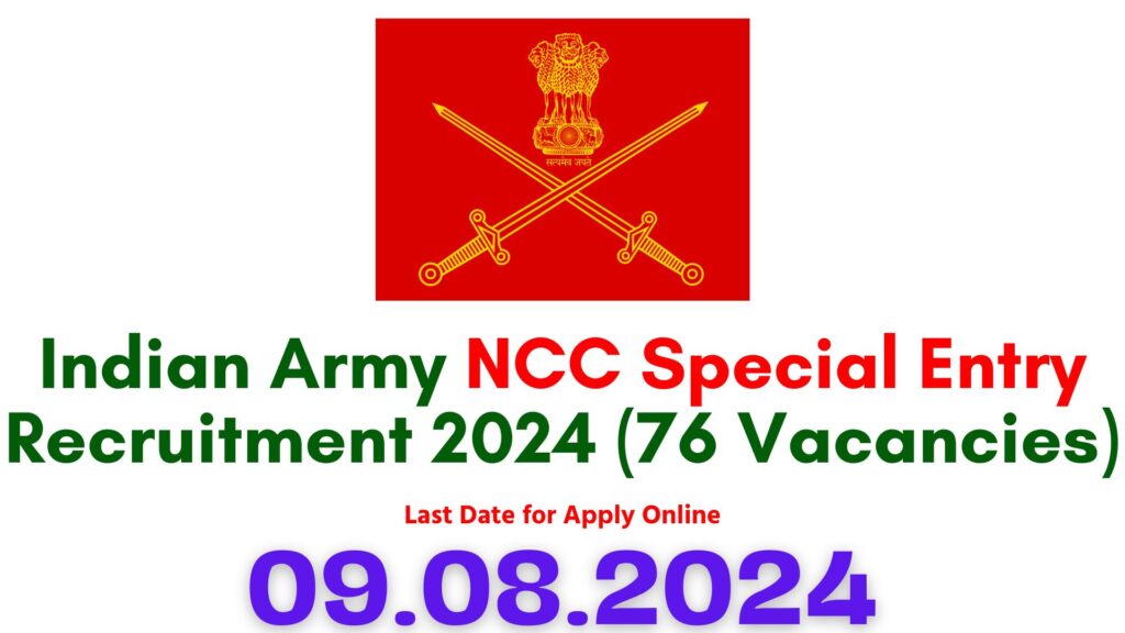 Indian Army NCC Special Entry Recruitment 2024
