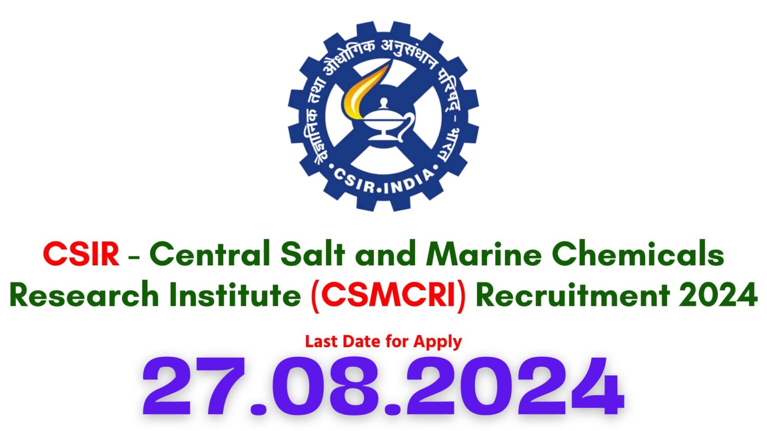 CSMCRI Mandapam Recruitment 2024; Project Associate – Apply Now – Govt ...