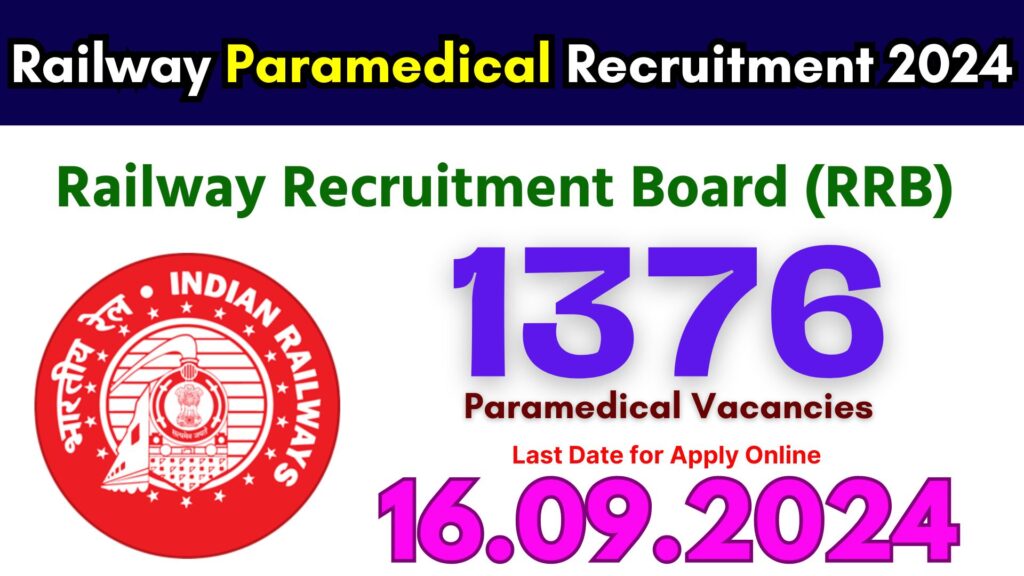 RRB Paramedical Recruitment 2024