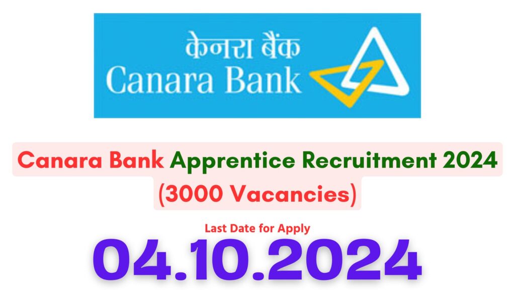 Canara Bank Apprentice Recruitment 2024