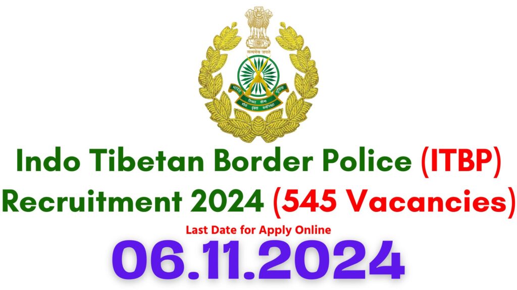 ITBP Constable Driver Recruitment 2024