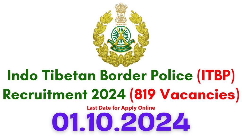 ITBP Kitchen Service Recruitment 2024