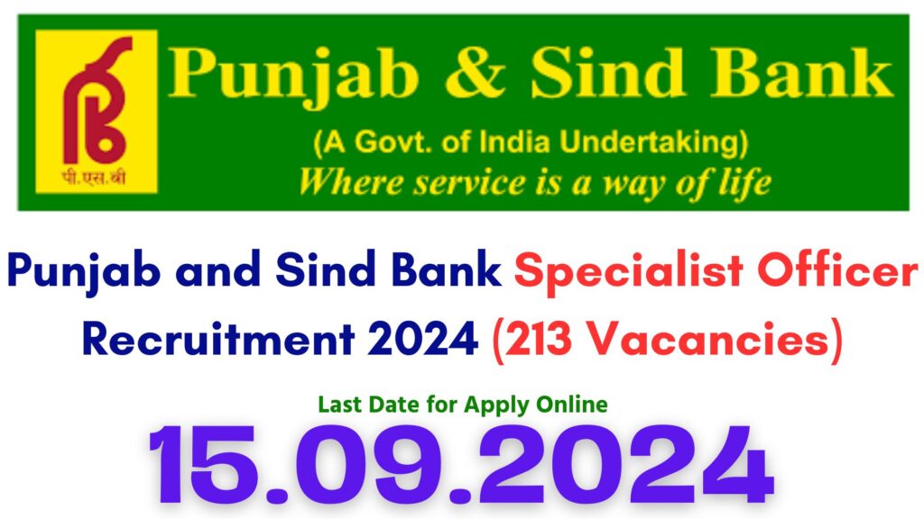 Punjab Sind Bank SO Recruitment 2024