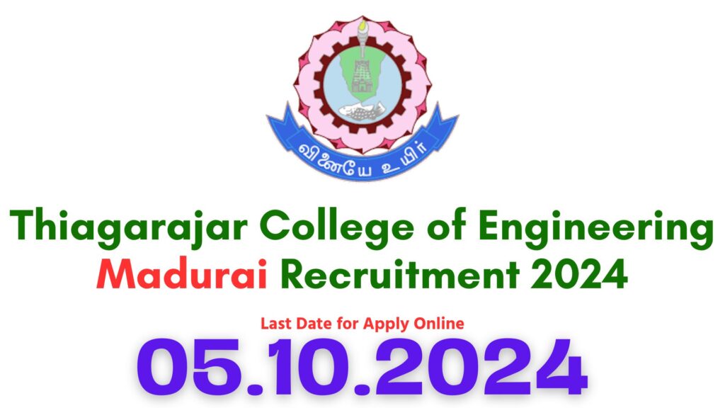 Madurai Thiagarajar College Recruitment 2024