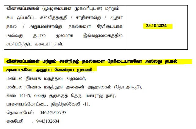 Tuticorin ESI Dispensary Recruitment 2024 Address