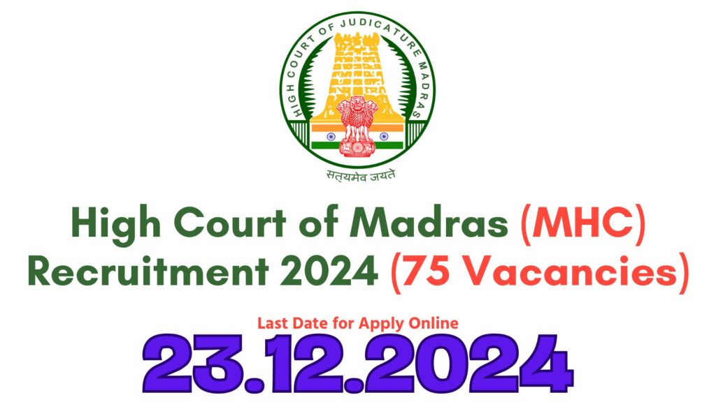 Madras High Court VC Host Recruitment 2024