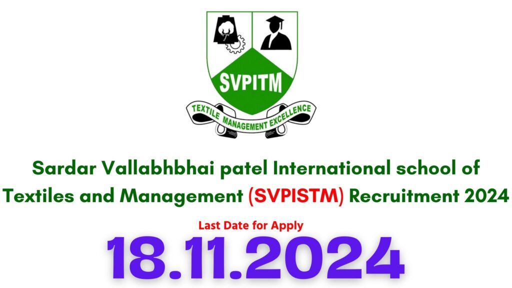 SVPISTM Coimbatore Recruitment 2024