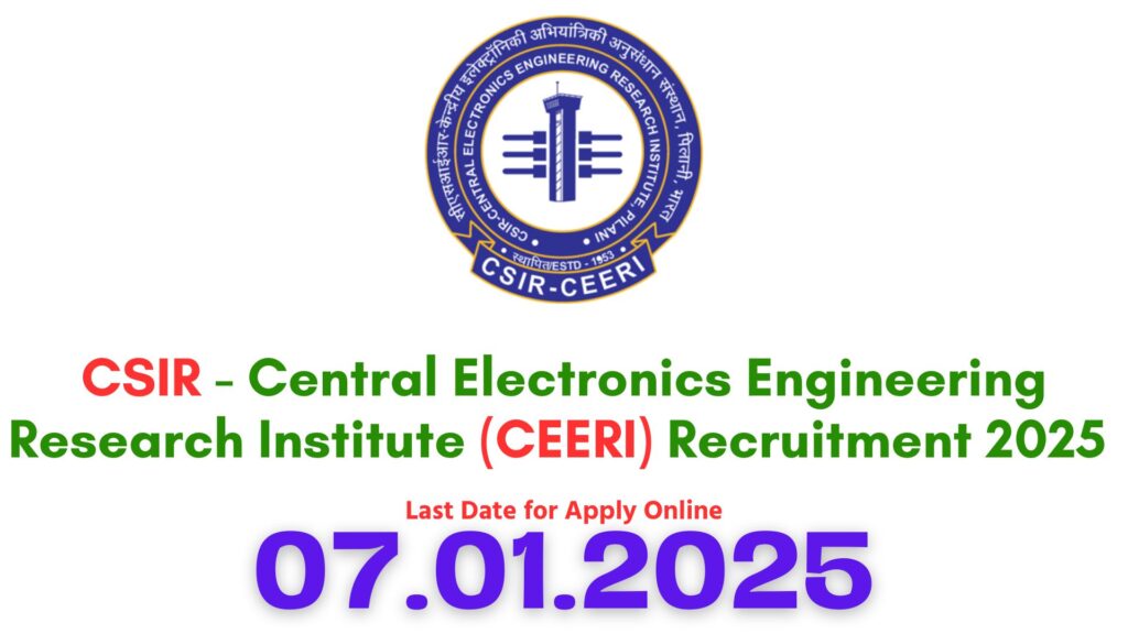 CEERI Scientist Recruitment 2025