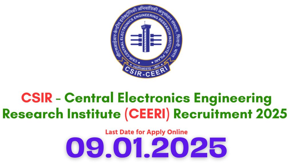 CEERI Technical Assistant Recruitment 2025