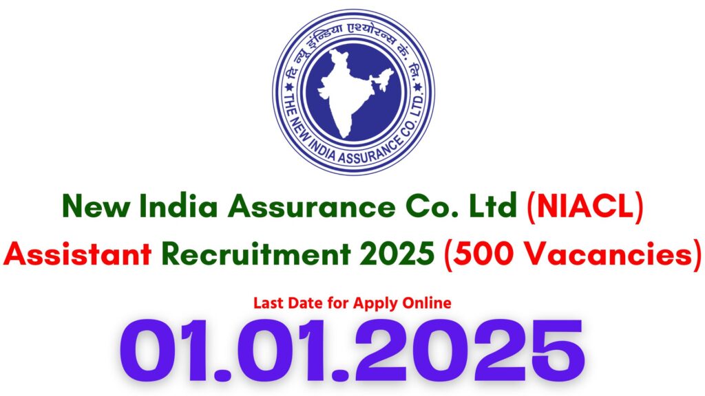 New India Assurance Assistant Recruitment 2024-2025